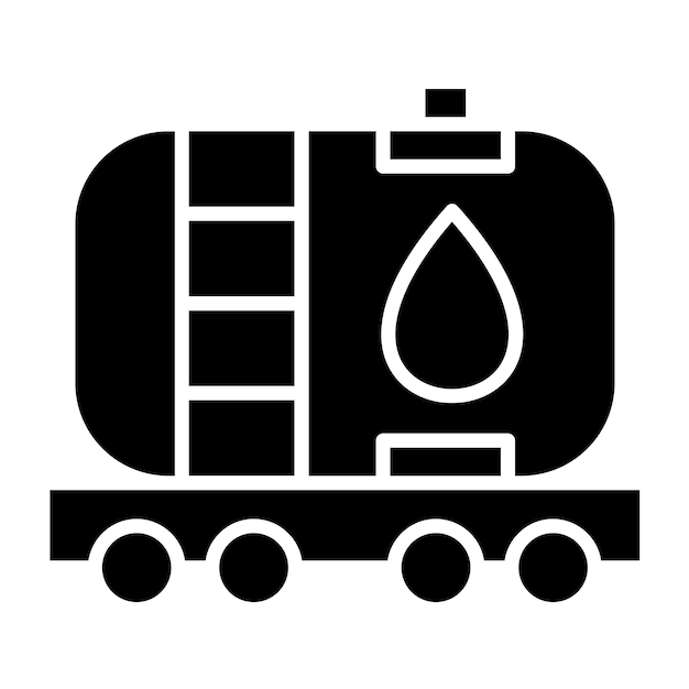 Estilo del icono del tanque de aceite de diseño vectorial