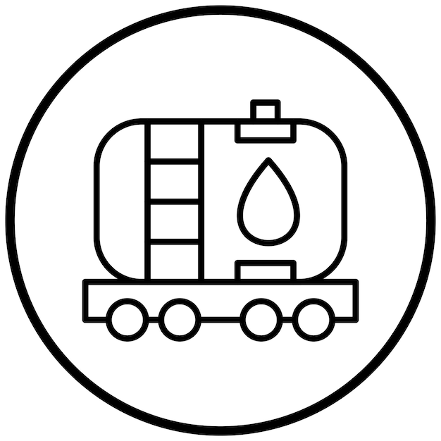 Estilo del icono del tanque de aceite de diseño vectorial
