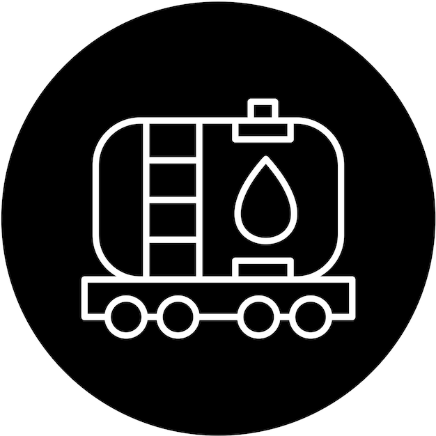 Estilo del icono del tanque de aceite de diseño vectorial