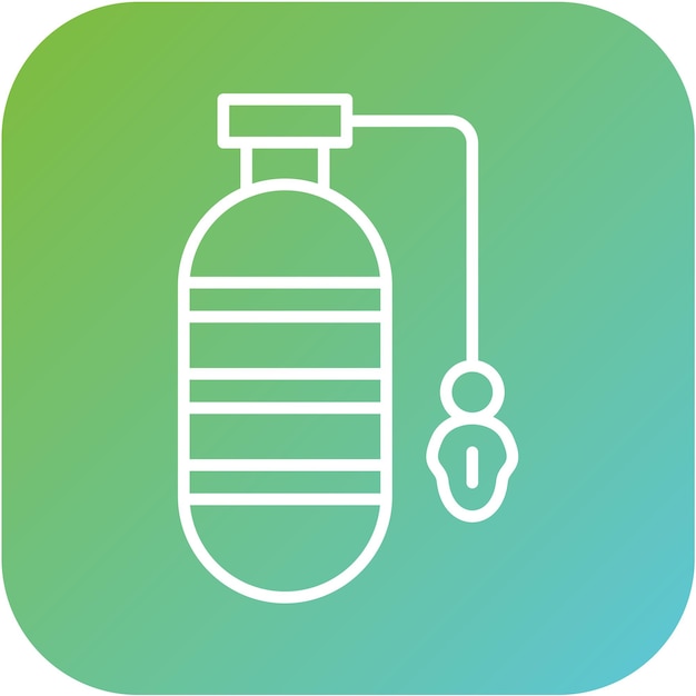 Estilo del icono del tanque de buceo de diseño vectorial