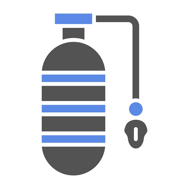 Estilo del icono del tanque de buceo de diseño vectorial