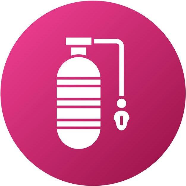Estilo del icono del tanque de buceo de diseño vectorial