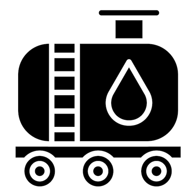 Estilo del icono del tanque de combustible de diseño vectorial