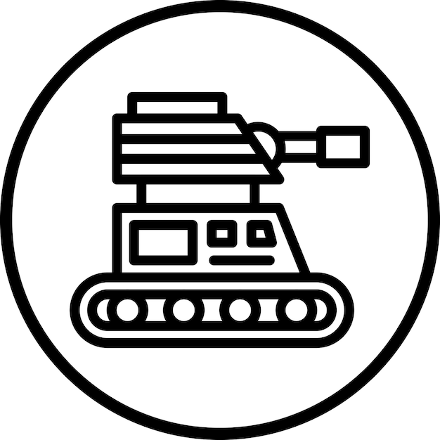 Estilo del icono del tanque del ejército