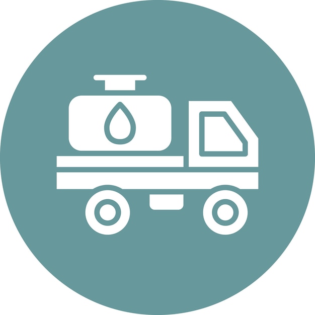 Estilo del icono del tanque de petróleo de diseño vectorial