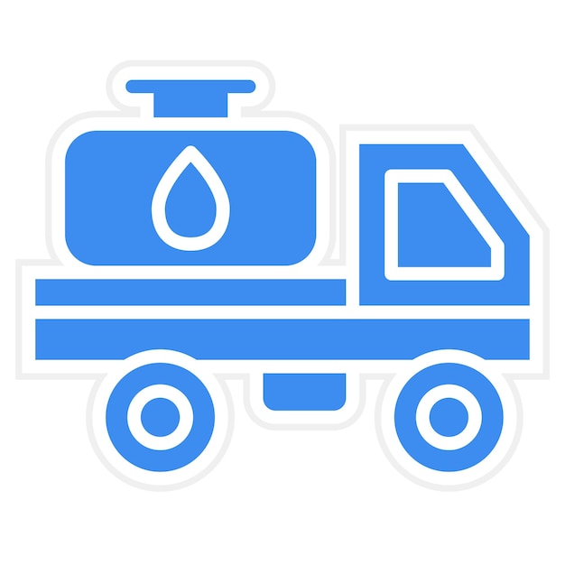 Estilo del icono del tanque de petróleo de diseño vectorial