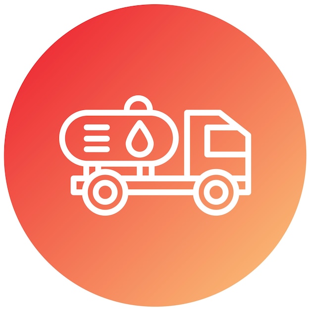 Estilo del icono del tanque de petróleo de diseño vectorial