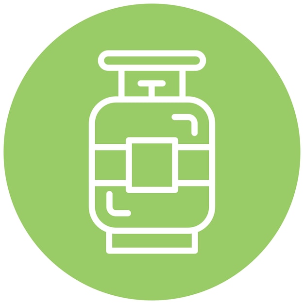 Estilo del icono del tanque de propano de diseño vectorial