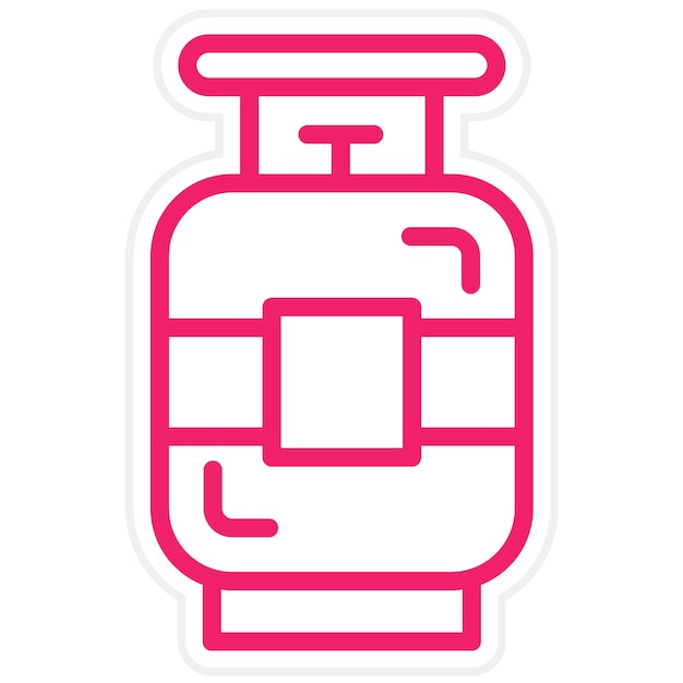Estilo del icono del tanque de propano de diseño vectorial