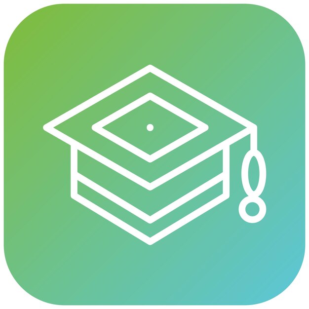 Estilo del icono de la tapa de graduación del diseño vectorial