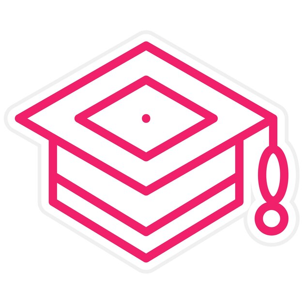 Estilo del icono de la tapa de graduación del diseño vectorial