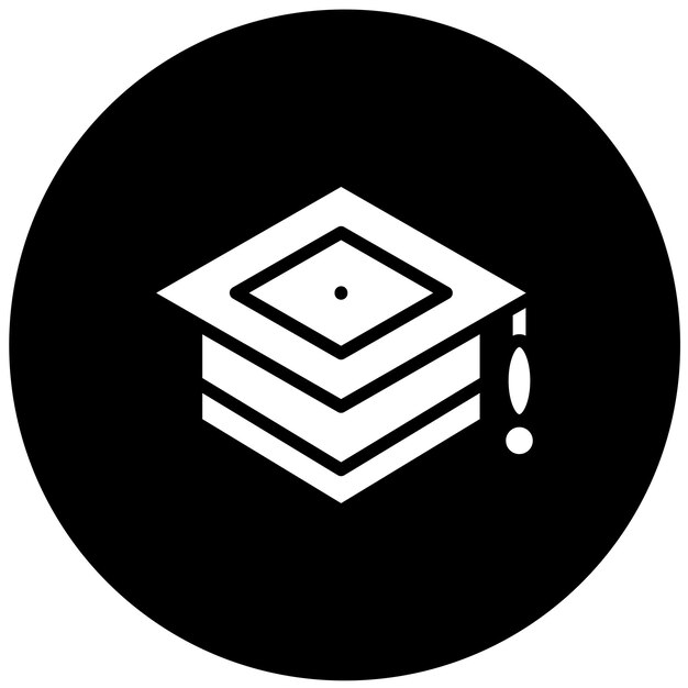 Estilo del icono de la tapa de graduación del diseño vectorial