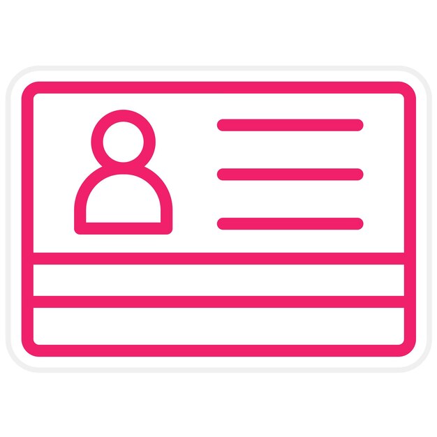 Estilo del icono de la tarjeta de la biblioteca de diseño vectorial