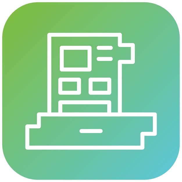 Estilo del icono de la tarjeta del controlador de diseño vectorial