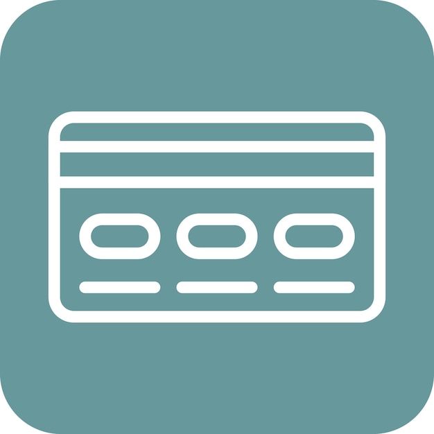 Estilo del icono de la tarjeta de débito de diseño vectorial