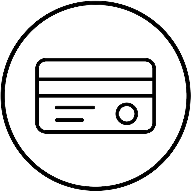 Estilo del icono de la tarjeta de débito de diseño vectorial