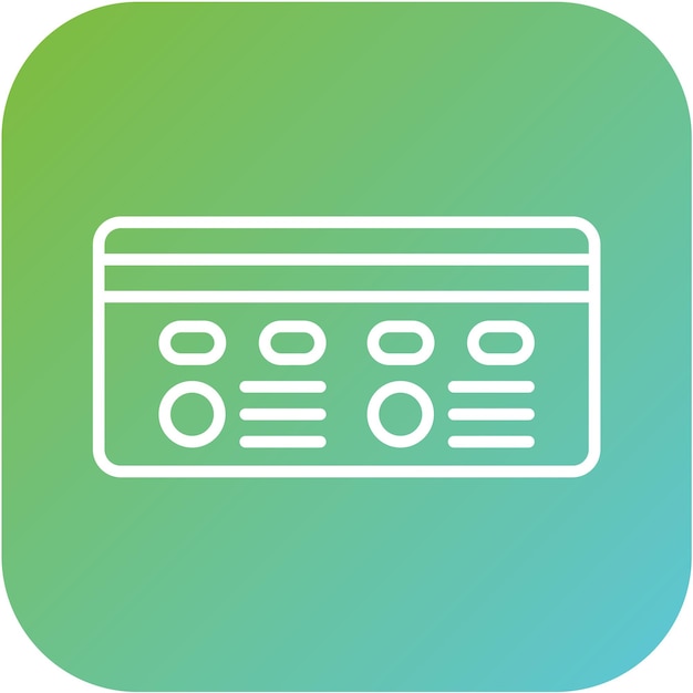 Estilo del icono de la tarjeta de débito de diseño vectorial