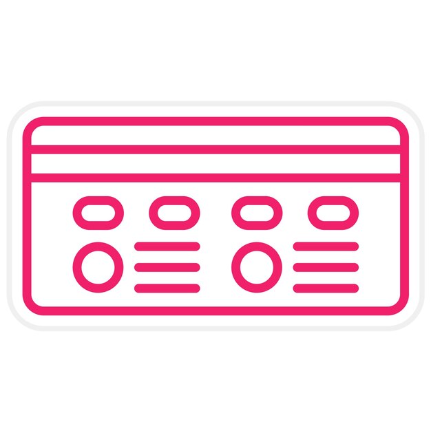 Estilo del icono de la tarjeta de débito de diseño vectorial