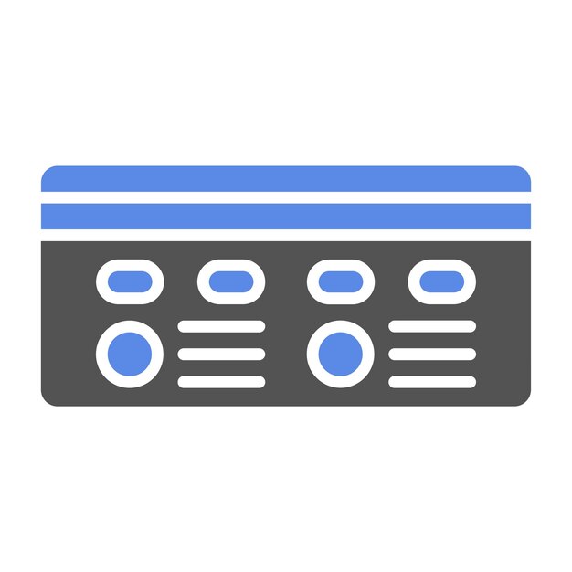 Estilo del icono de la tarjeta de débito de diseño vectorial
