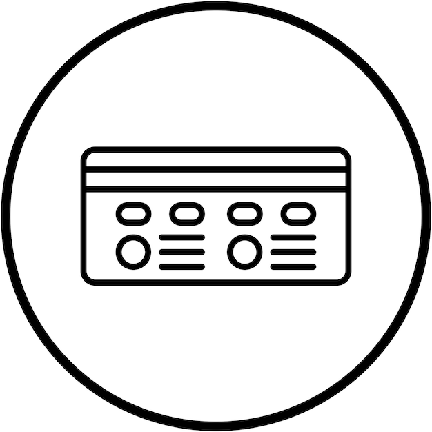 Estilo del icono de la tarjeta de débito de diseño vectorial