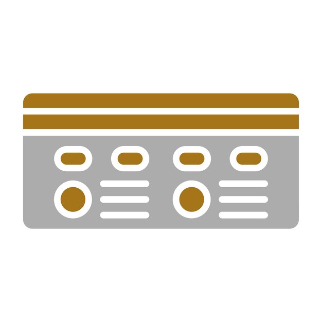 Estilo del icono de la tarjeta de débito de diseño vectorial