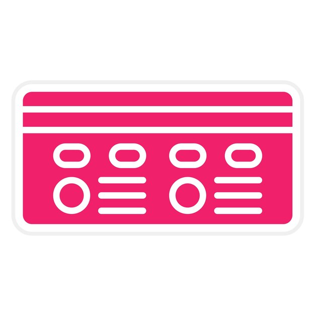 Estilo del icono de la tarjeta de débito de diseño vectorial