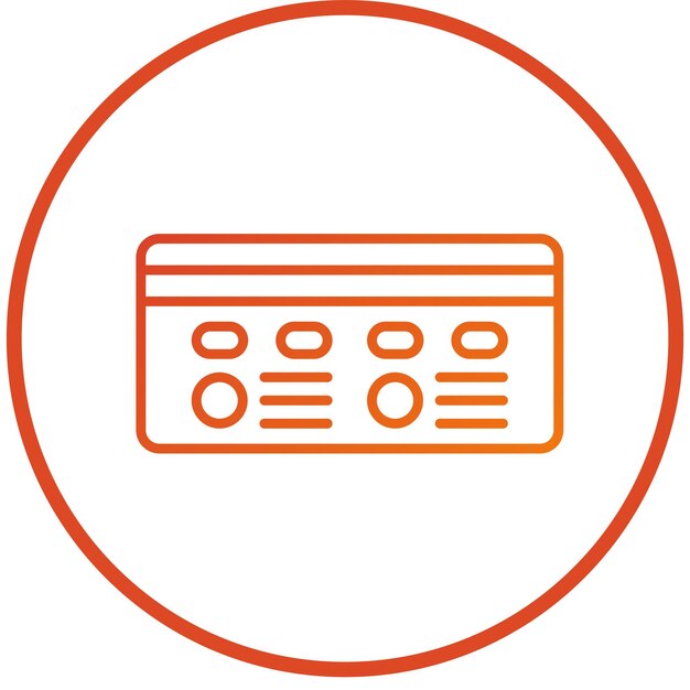 Estilo del icono de la tarjeta de débito de diseño vectorial