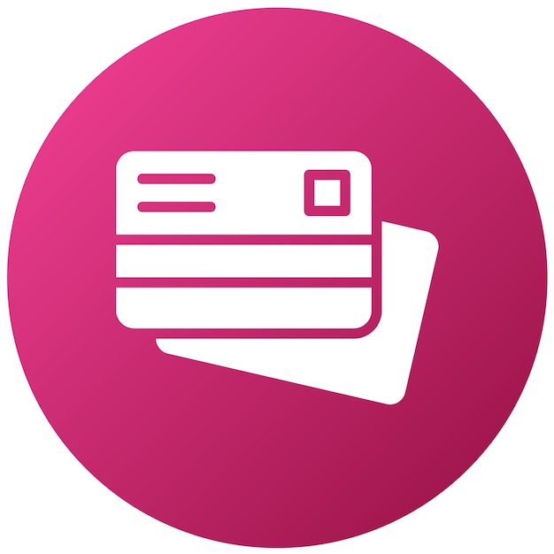Estilo del icono de la tarjeta de débito de diseño vectorial