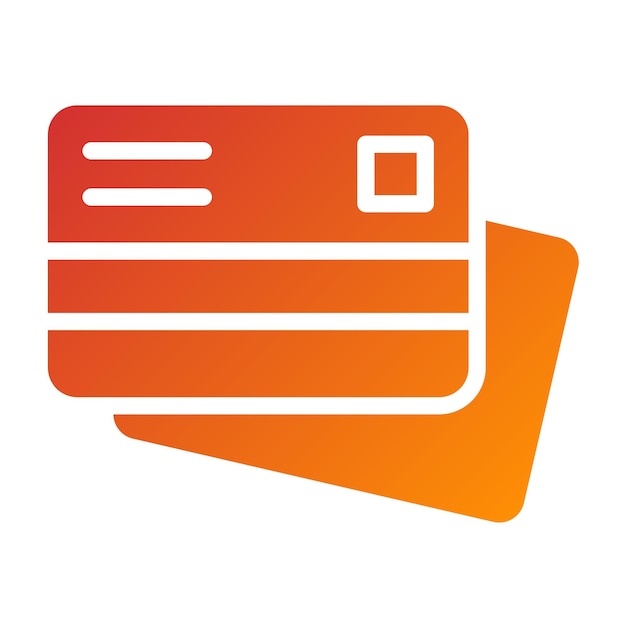 Estilo del icono de la tarjeta de débito de diseño vectorial