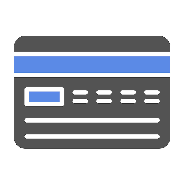 Estilo del icono de la tarjeta de débito de diseño vectorial