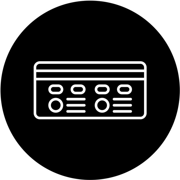 Estilo del icono de la tarjeta de débito de diseño vectorial
