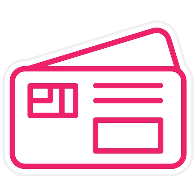 Estilo del icono de la tarjeta de diseño vectorial