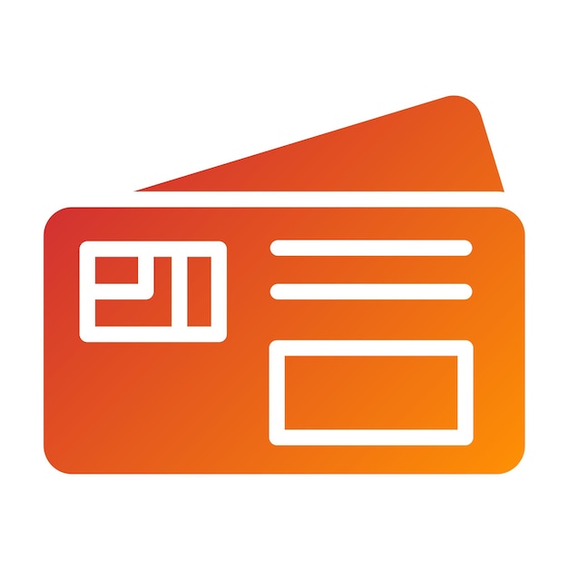 Estilo del icono de la tarjeta de diseño vectorial