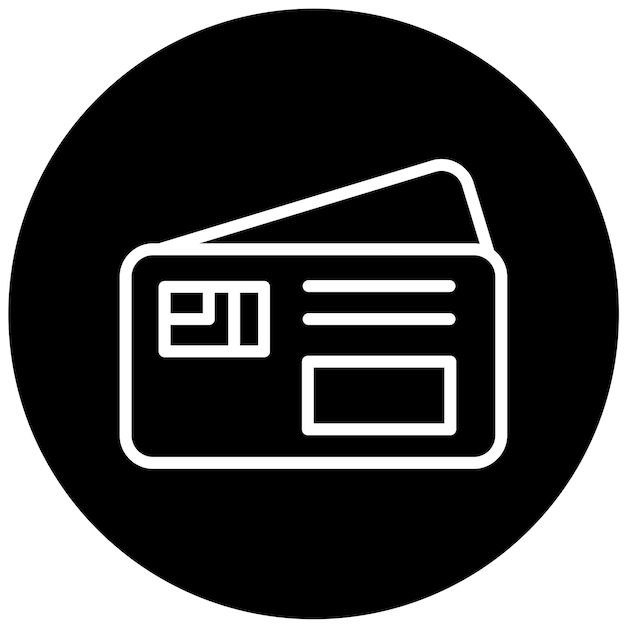 Estilo del icono de la tarjeta de diseño vectorial