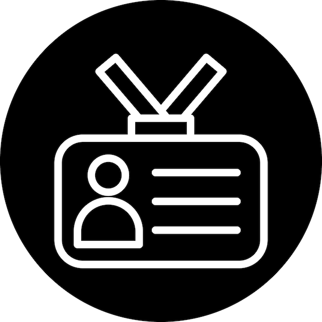 Estilo del icono de la tarjeta de estudiante de diseño vectorial