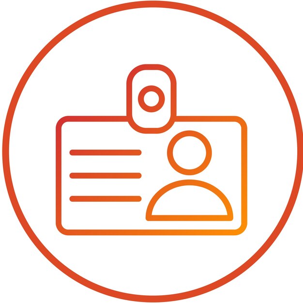 Estilo del icono de la tarjeta de estudiante de diseño vectorial