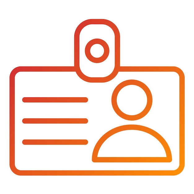 Estilo del icono de la tarjeta de estudiante de diseño vectorial