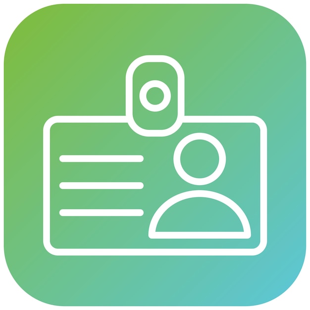 Estilo del icono de la tarjeta de estudiante de diseño vectorial