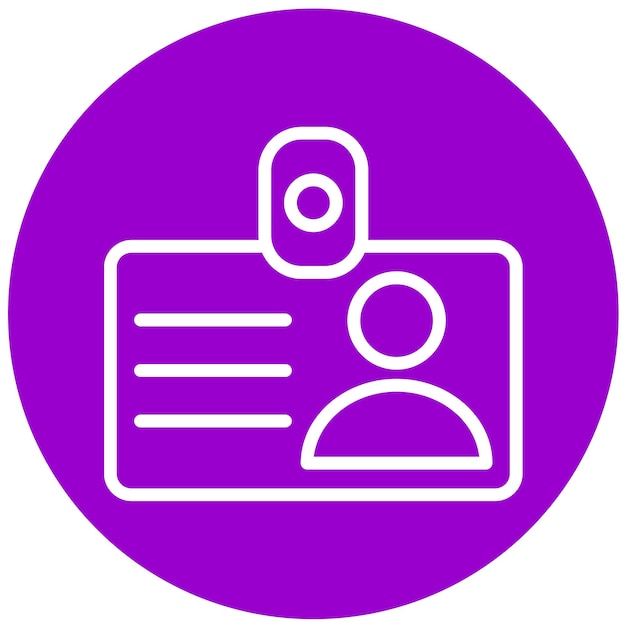 Estilo del icono de la tarjeta de estudiante de diseño vectorial