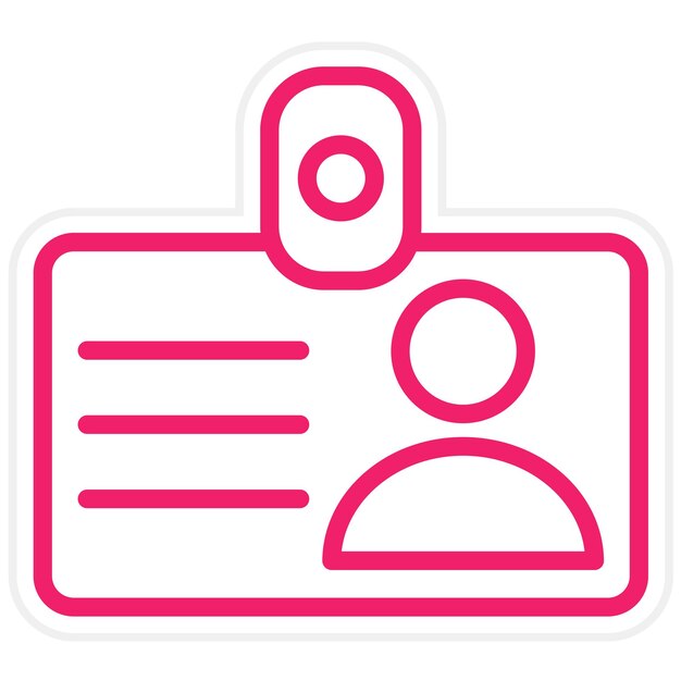 Estilo del icono de la tarjeta de estudiante de diseño vectorial
