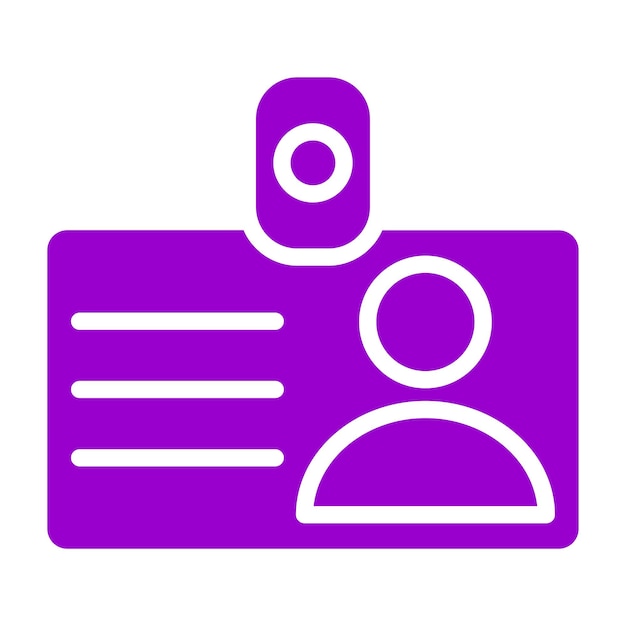 Estilo del icono de la tarjeta de estudiante de diseño vectorial