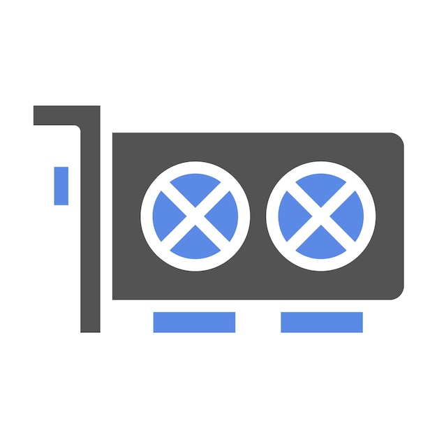 Estilo del icono de la tarjeta gráfica de diseño vectorial