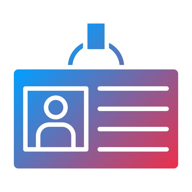 Estilo del icono de la tarjeta de identificación de diseño vectorial