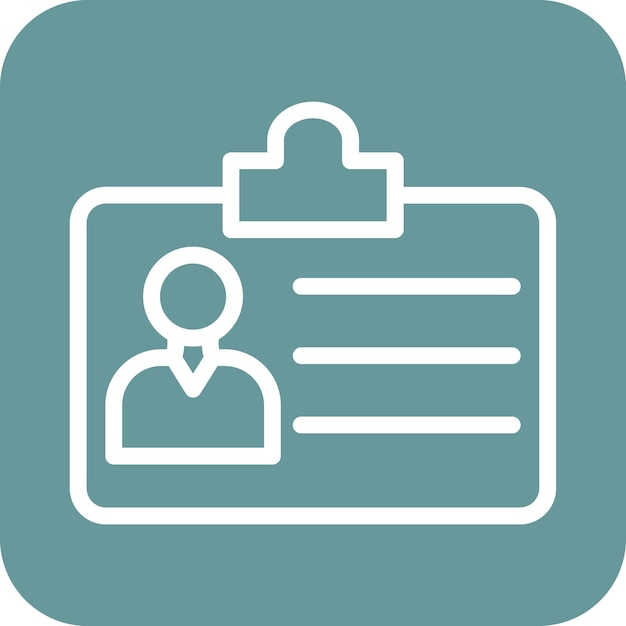 Estilo del icono de la tarjeta de identificación de diseño vectorial