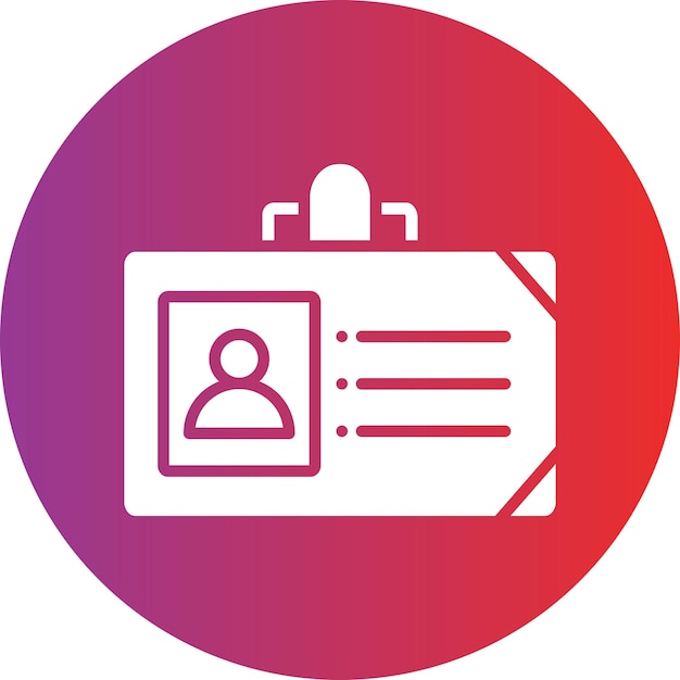 Estilo del icono de la tarjeta de identificación de diseño vectorial
