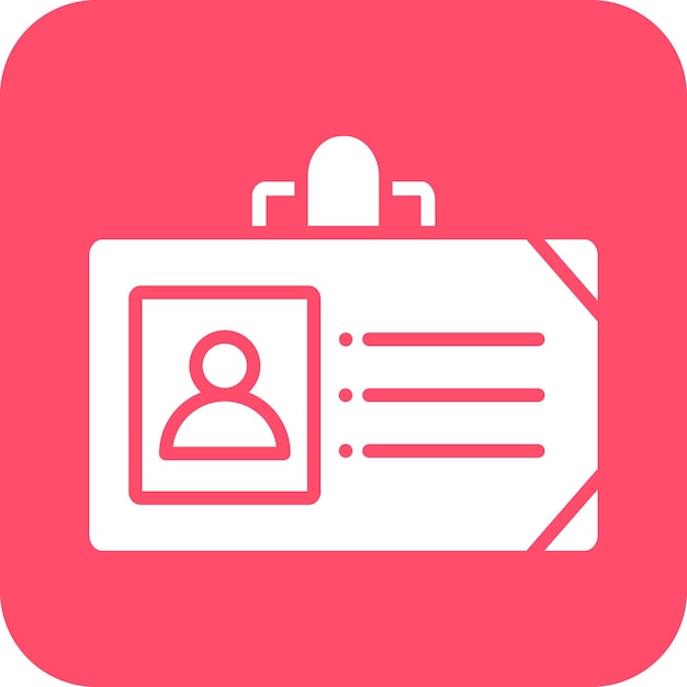 Estilo del icono de la tarjeta de identificación de diseño vectorial