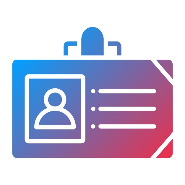 Estilo del icono de la tarjeta de identificación de diseño vectorial