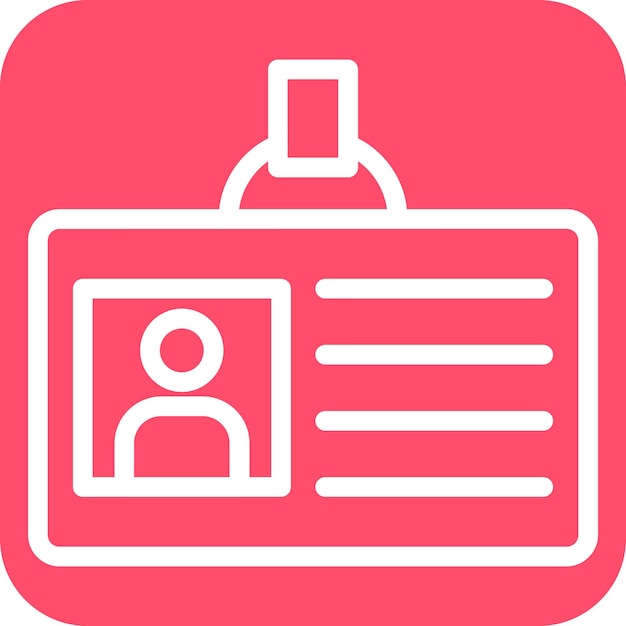 Estilo del icono de la tarjeta de identificación de diseño vectorial