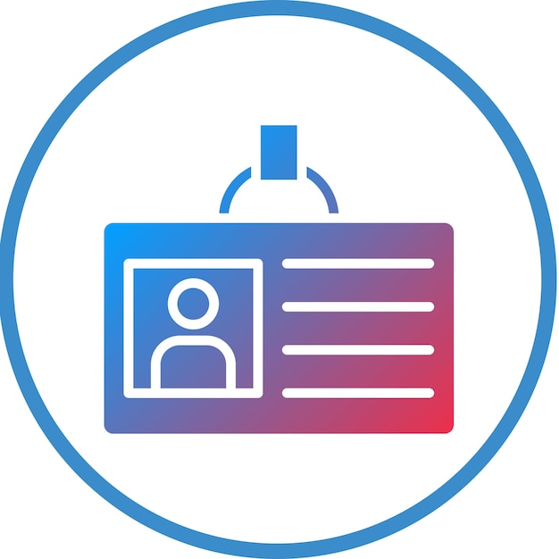 Estilo del icono de la tarjeta de identificación de diseño vectorial