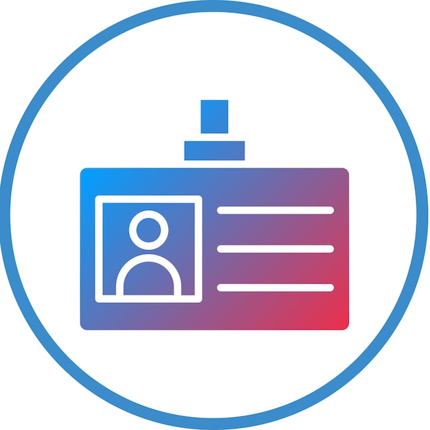 Estilo del icono de la tarjeta de identificación de diseño vectorial